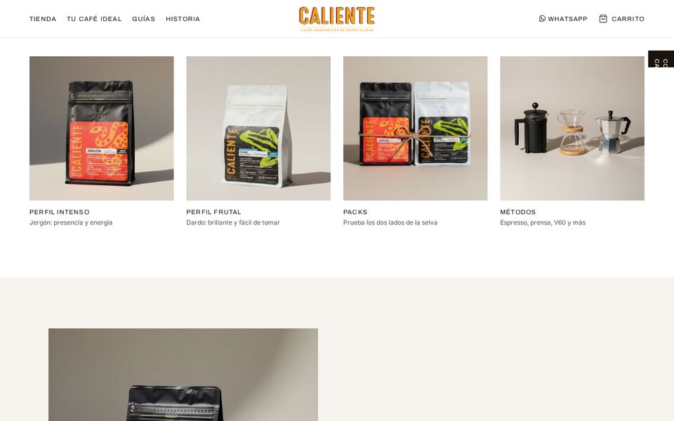 Caliente Café — e-commerce