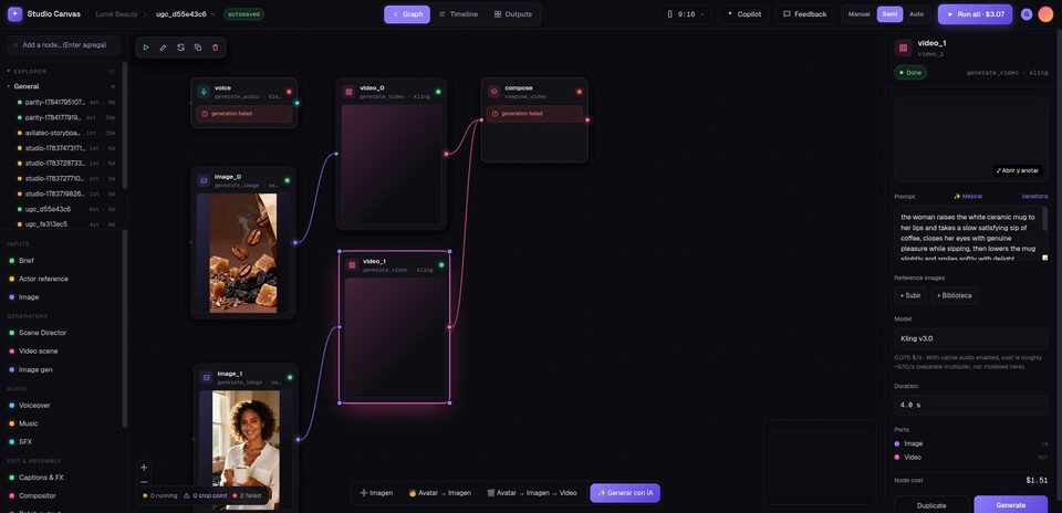 Raili Creatives — Studio Canvas donde se crean los videos
