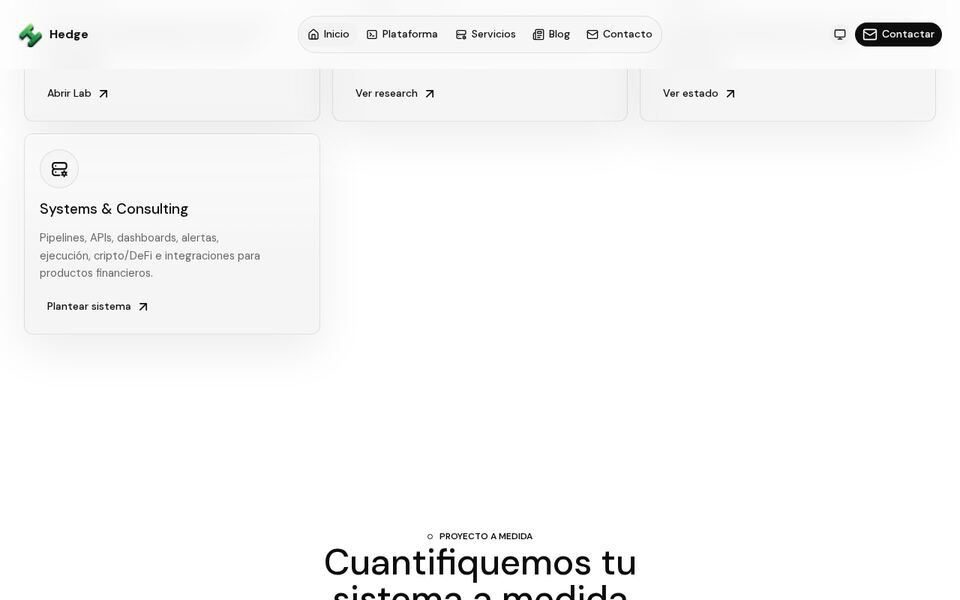 Hedge.pe — data de mercado