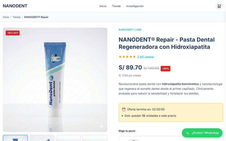 Nanodent — tienda online